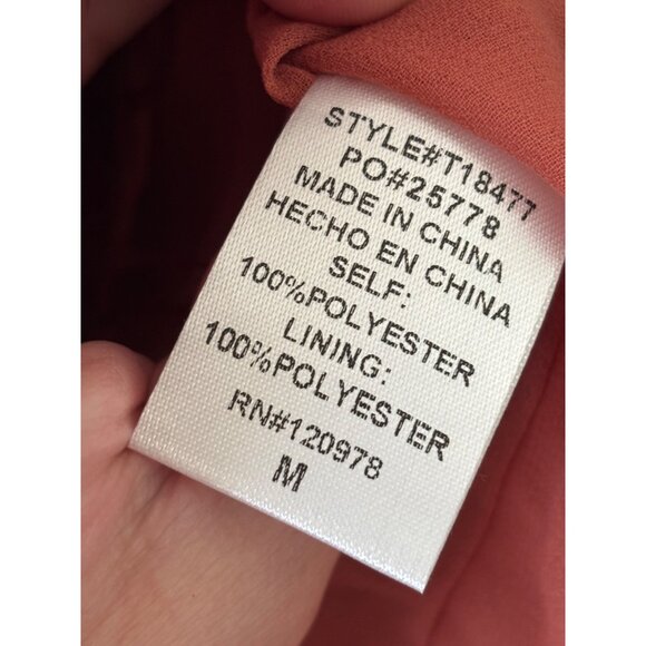 Entro Womens Rust Feathered Trimmed Spaghetti Strap Tank Top  Size M - Picture 6 of 8